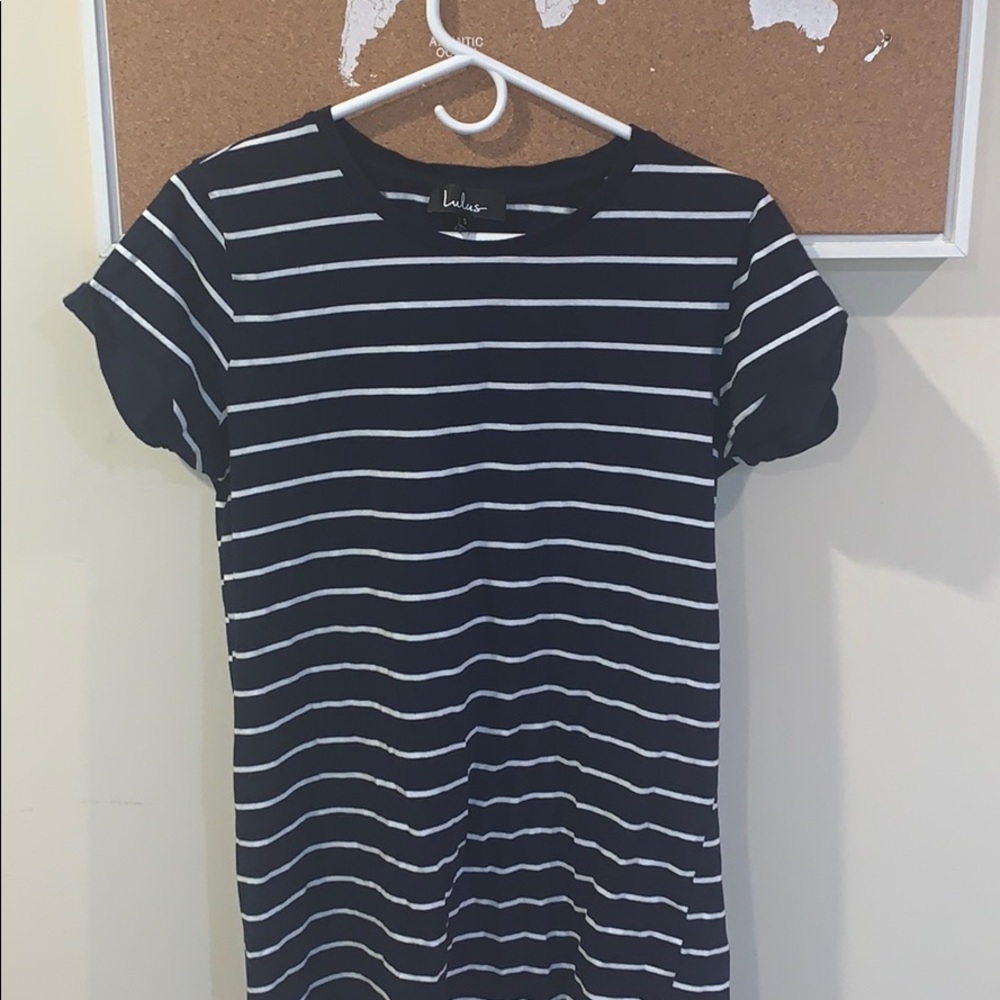 LuLu’s Striped Navy T-shirt Dress